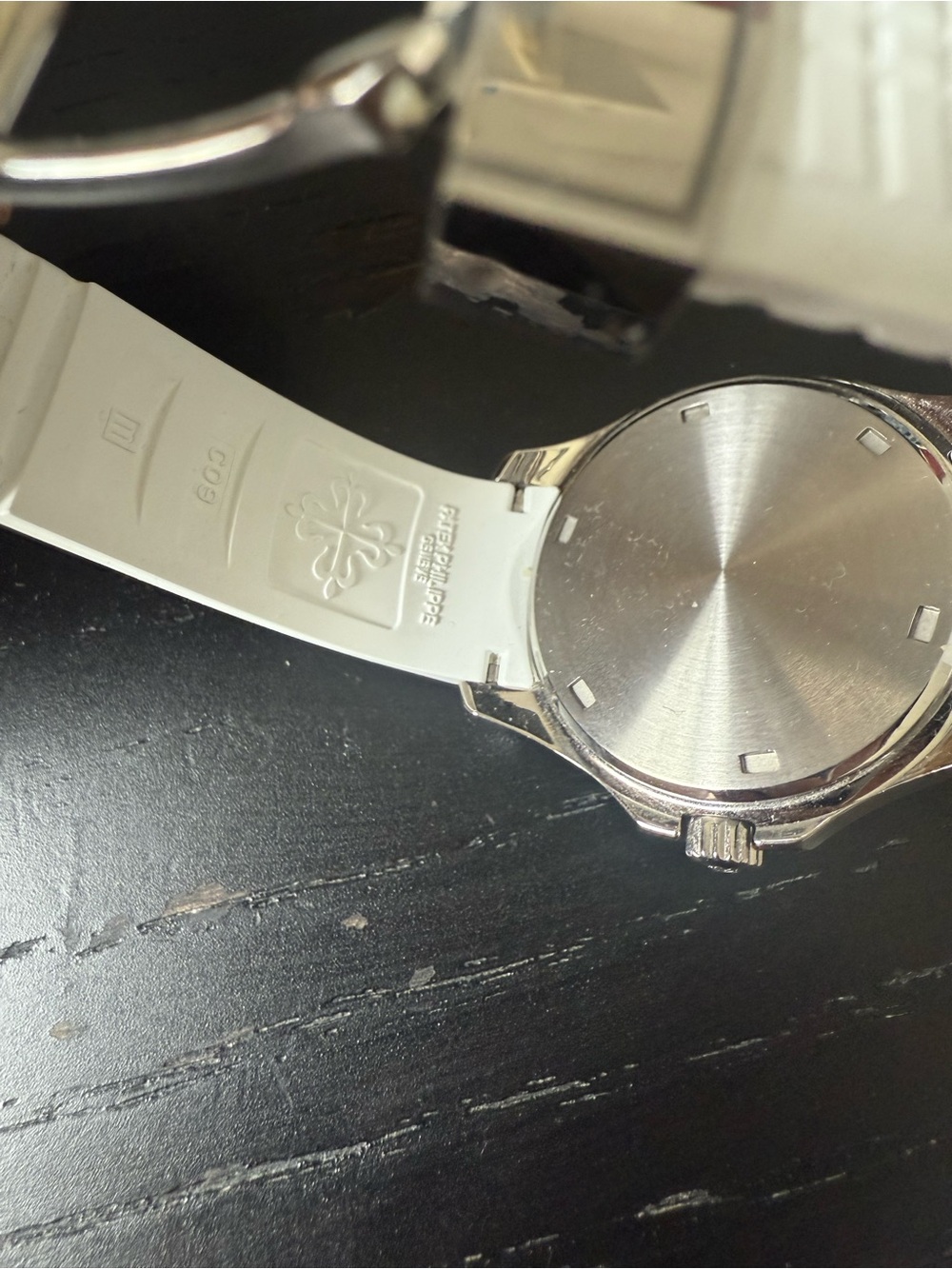 Patek Philippe White Dial and Strap Diamond Bezel Watch - Picture 4 of 5